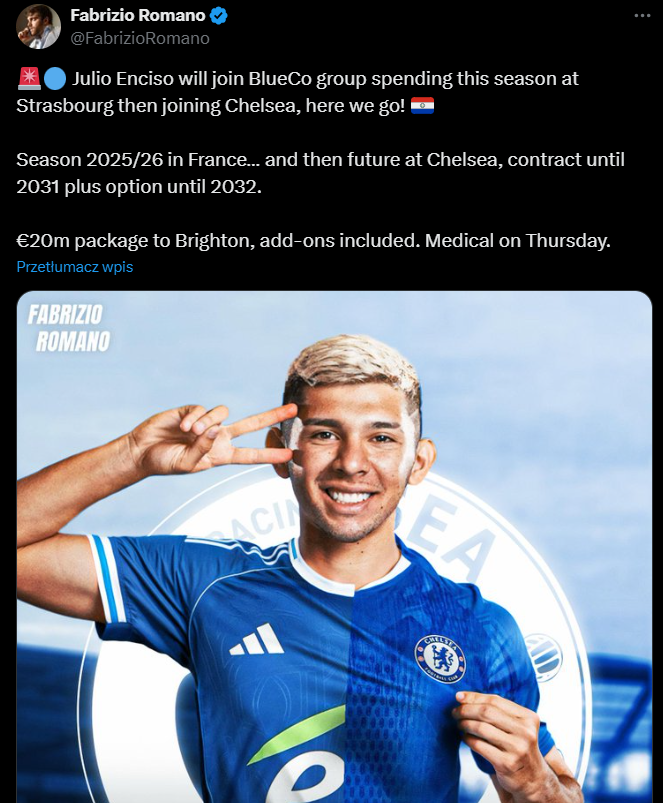 HERE WE GO! Chelsea bierze KOLEJNEGO piłkarza za 20 MLN EURO!
